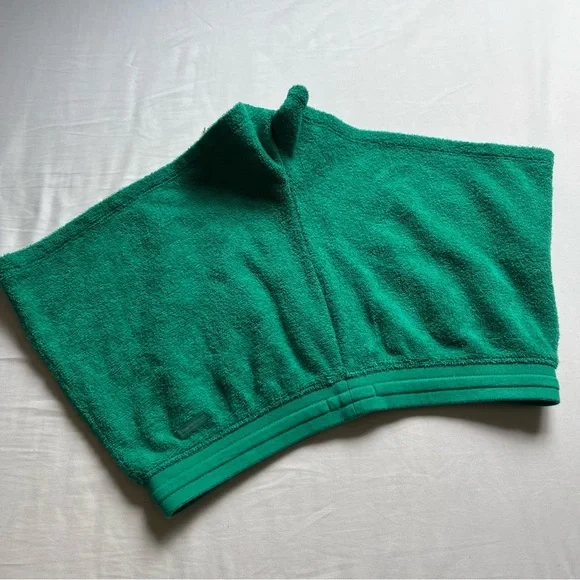 OUTERKNOWN green terry cloth knit high rise elastic waist drawstring shorts - Picture 4 of 7